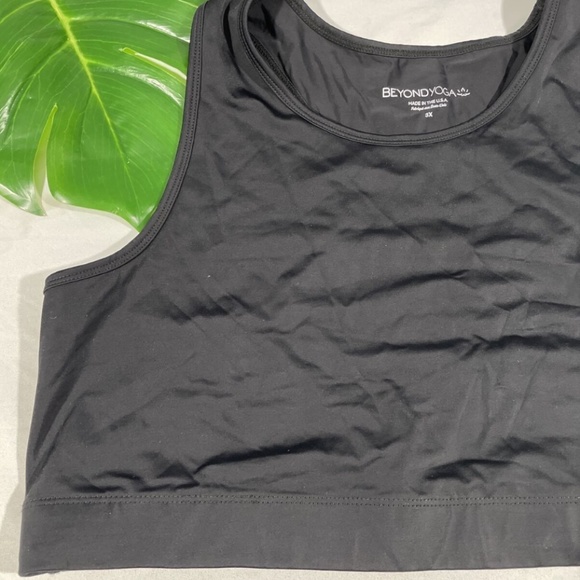 NEW BEYOND YOGA [ PLUS‎ 3X ] High Neck Racer Back Sports Bra in Black - Picture 2 of 11